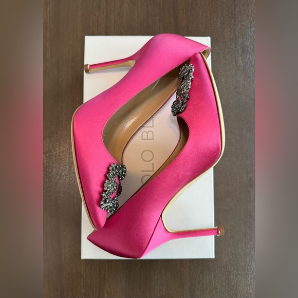 Manolo Blahnik Hangisi Crystal Buckle Pump - Picture 4 of 11